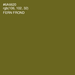 #6A6620 - Fern Frond Color Image